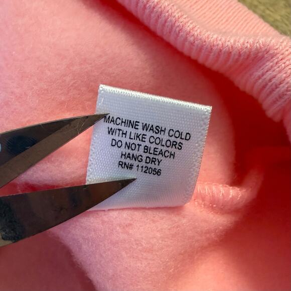 Judith March Sweatshirt Strawberry Pink Pullover Rhinestone Funky Artsy Large - Picture 10 of 12